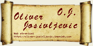 Oliver Josivljević vizit kartica